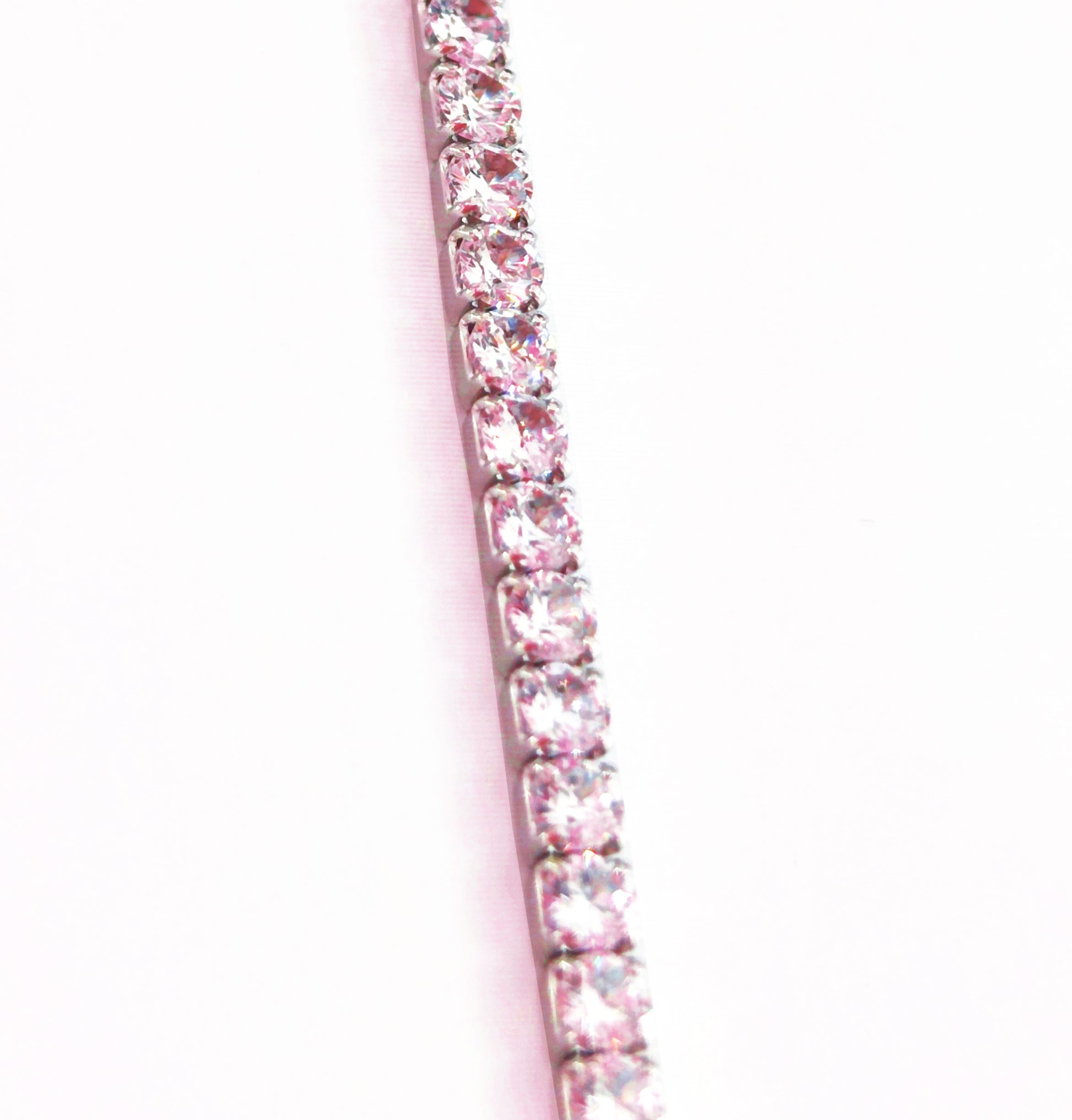 Bracciale tennis rosa in argento 925