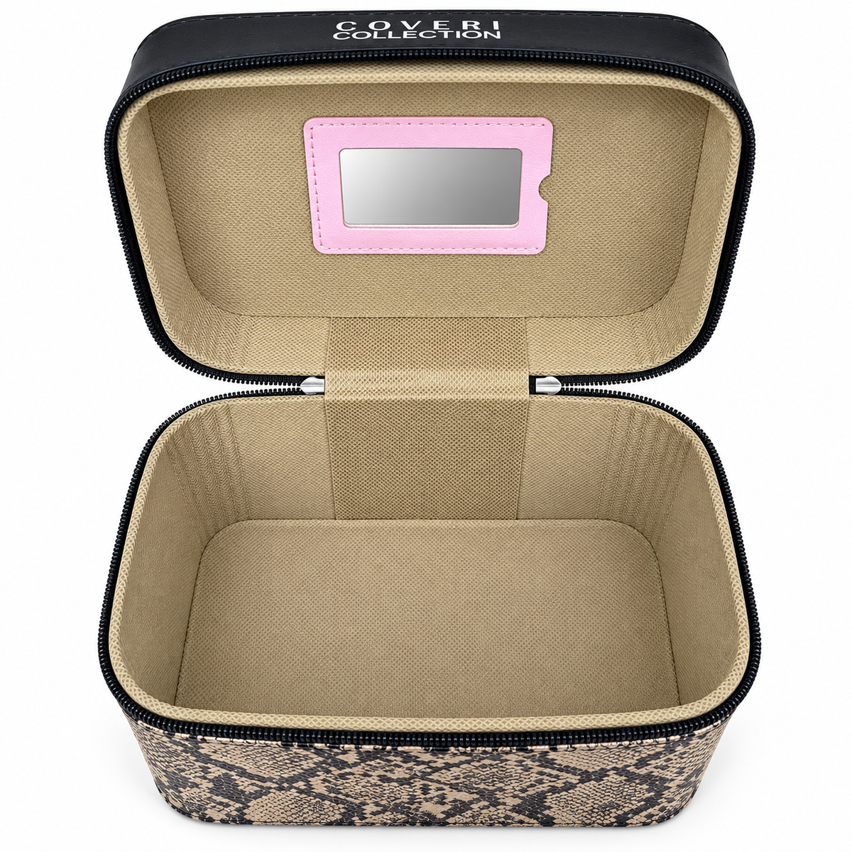 Set Regalo Donna Coveri con Sciarpa Fantasia e Beauty Case Animalier