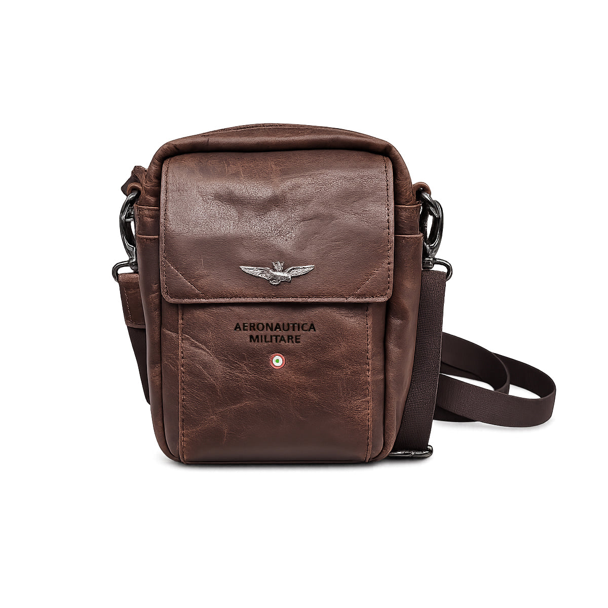 Tracolla Piccola Aeronautica Militare AM307 Vintage in Vera pelle