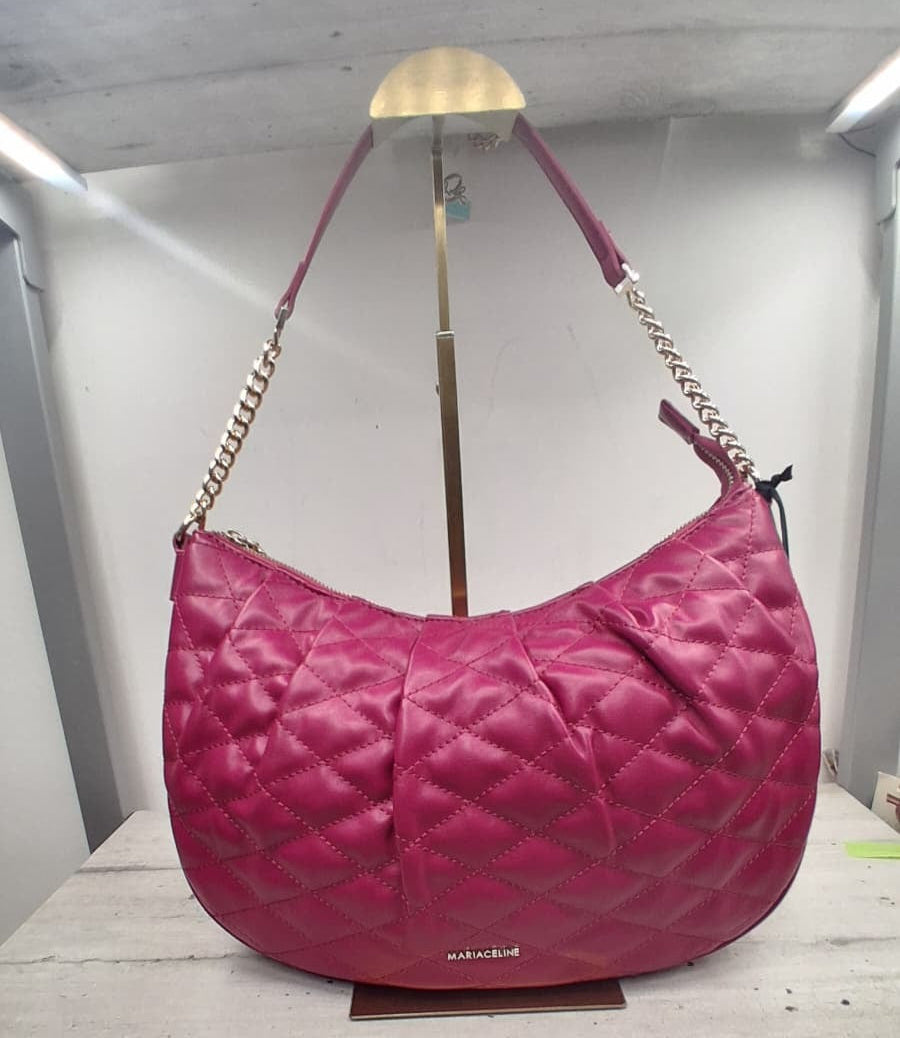 Borsa Maria Celine trapuntata media fucsia