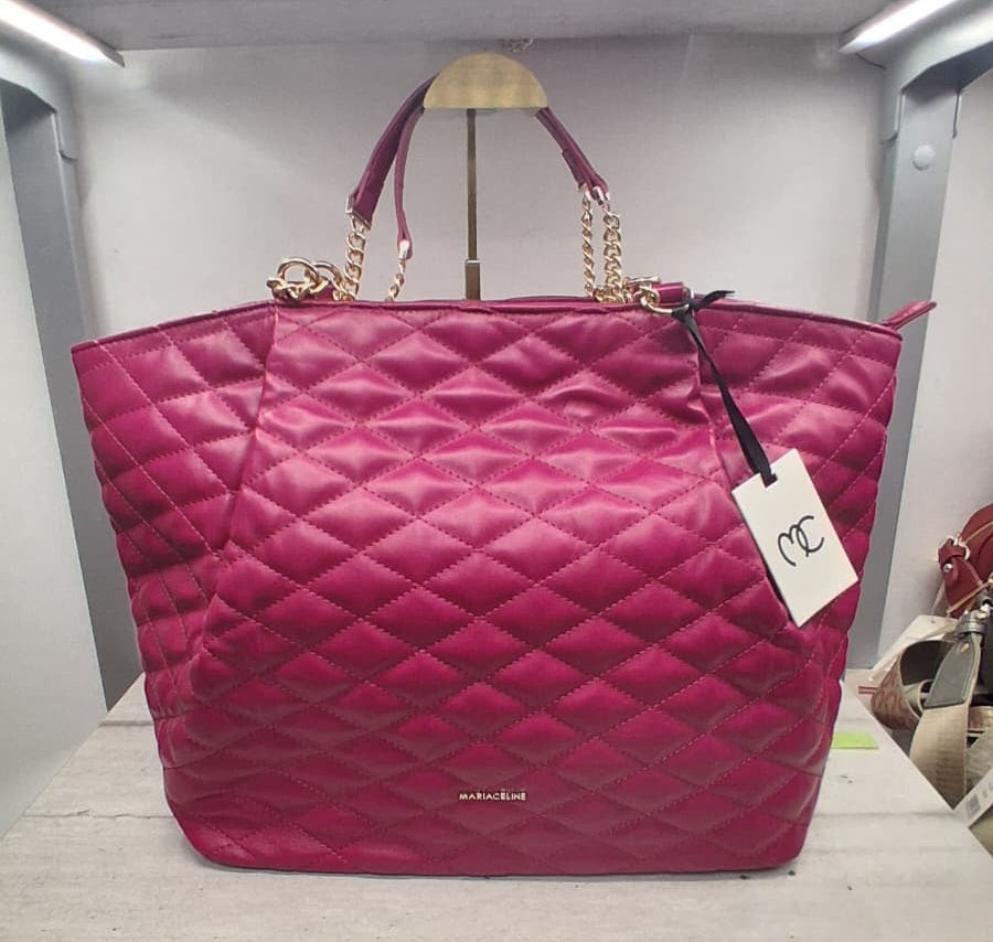 Borsa Maria Celine trapuntata grande fucsia