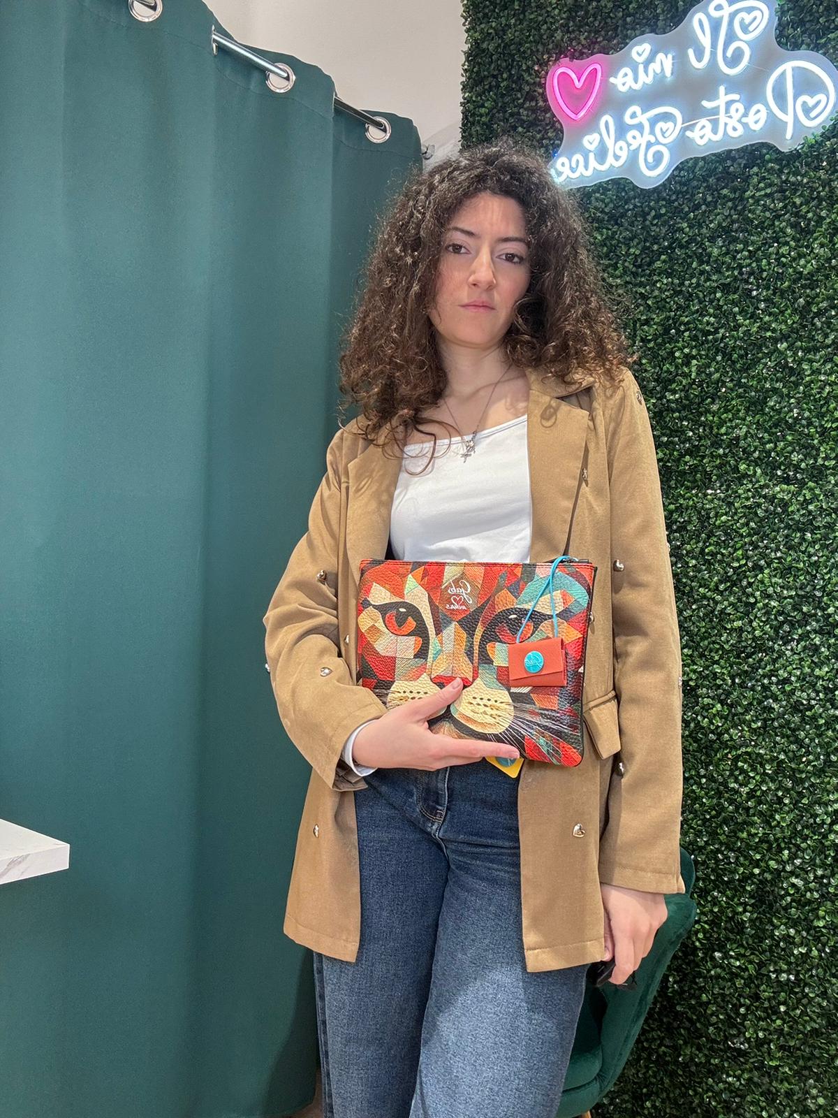 Borsa Gabs BEYONCE PET LOVERS Gatto Taglia M in vera pelle