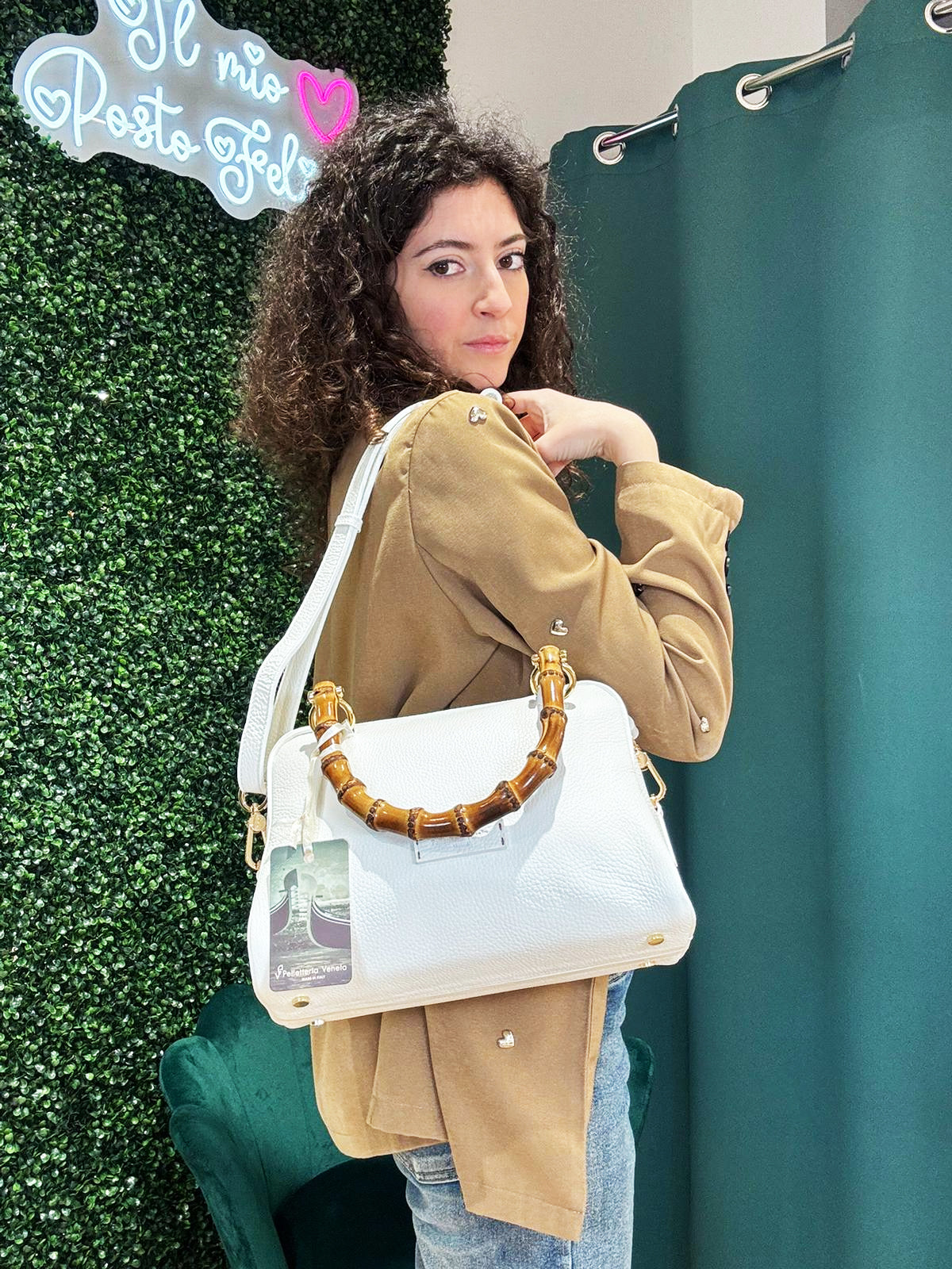 Borsa Bauletto Medio Pelletteria Veneta Remo in vera pelle