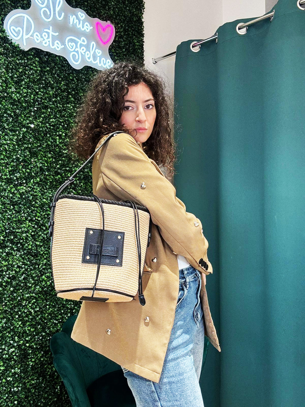 Borsa Secchiello Pelletteria Veneta Piria in vera pelle