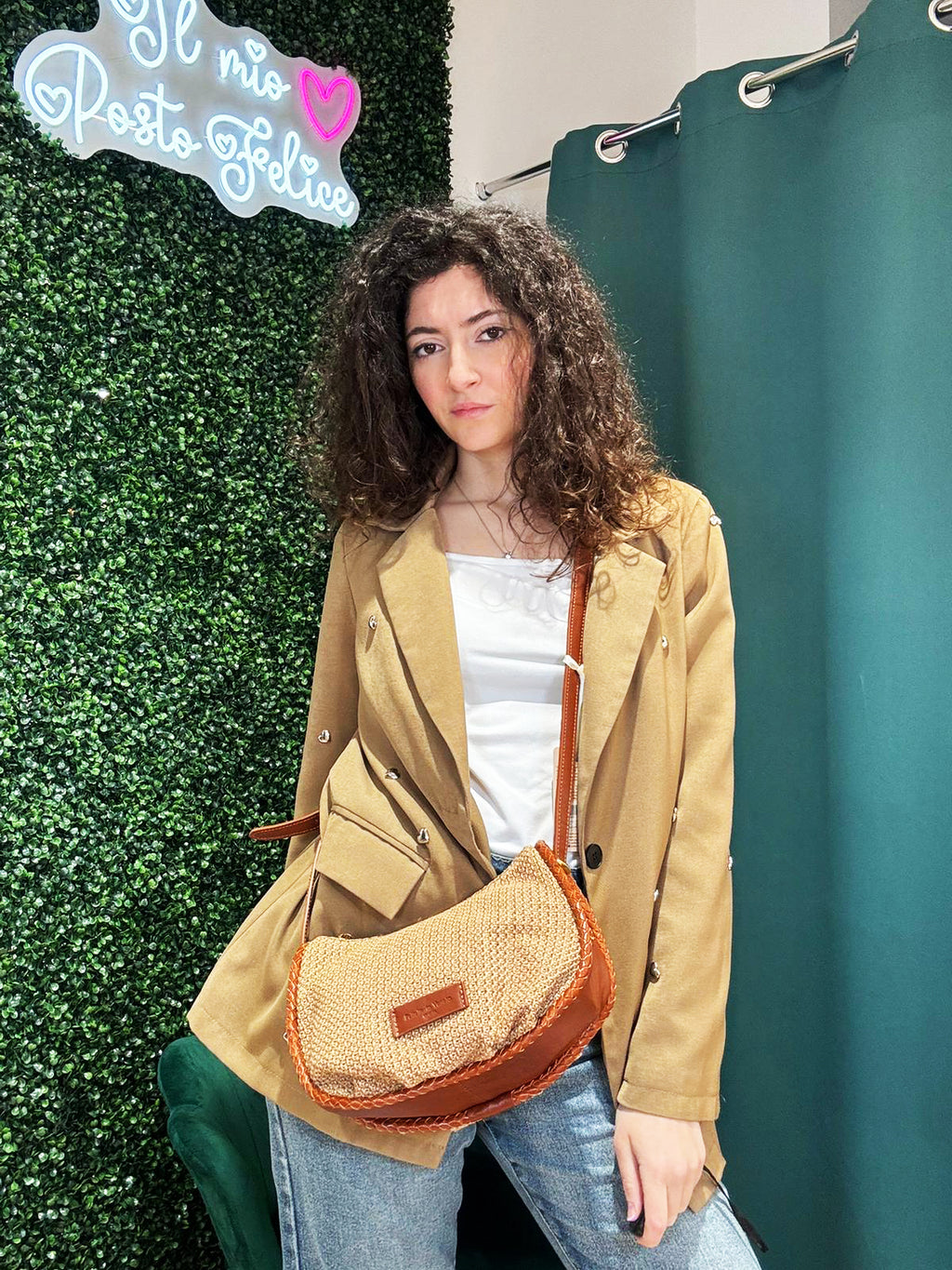 Borsa a tracolla Pelletteria Veneta Rigadin in vera pelle