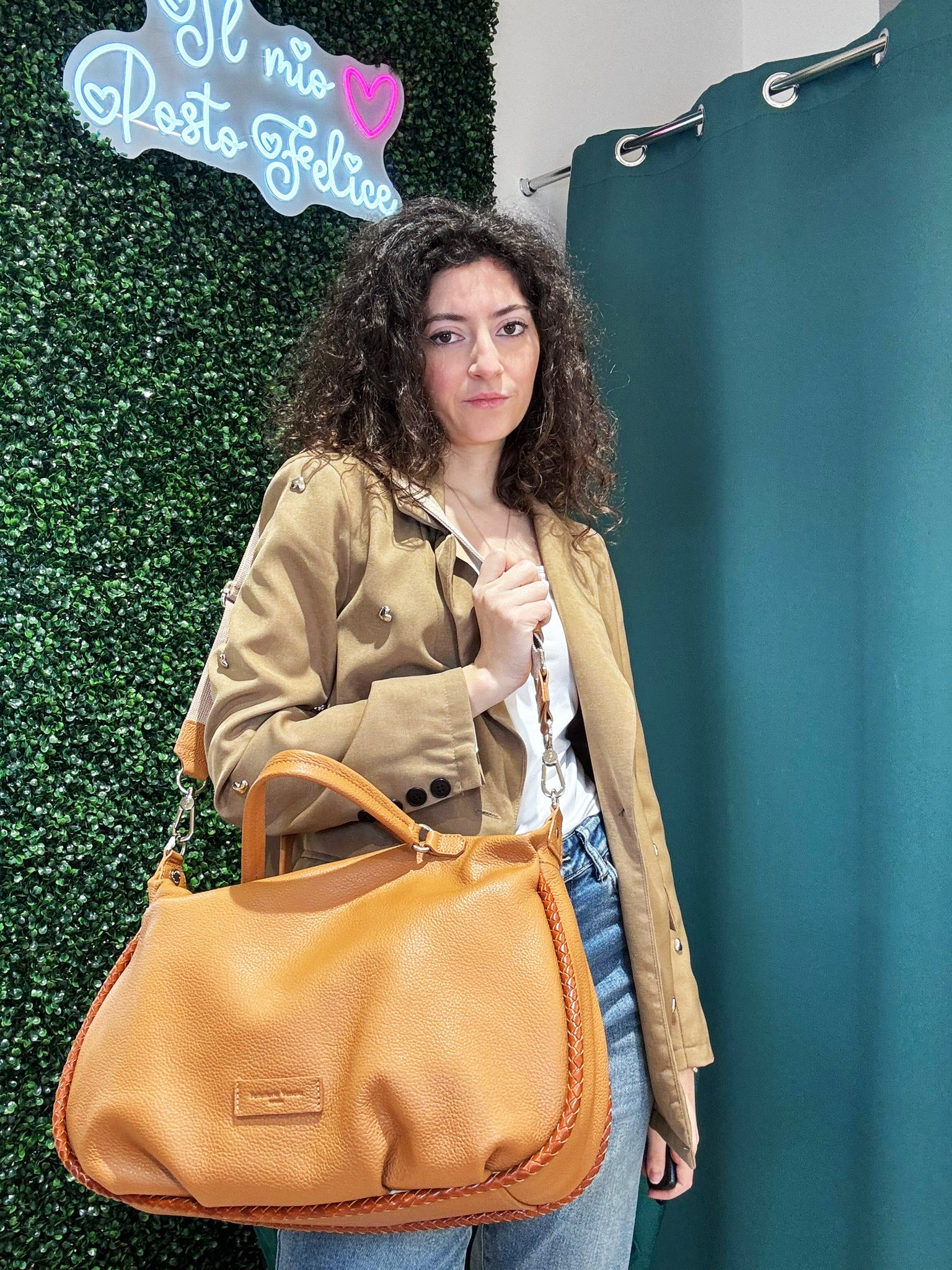 Borsa Bauletto grande Pelletteria Veneta Dama in vera pelle