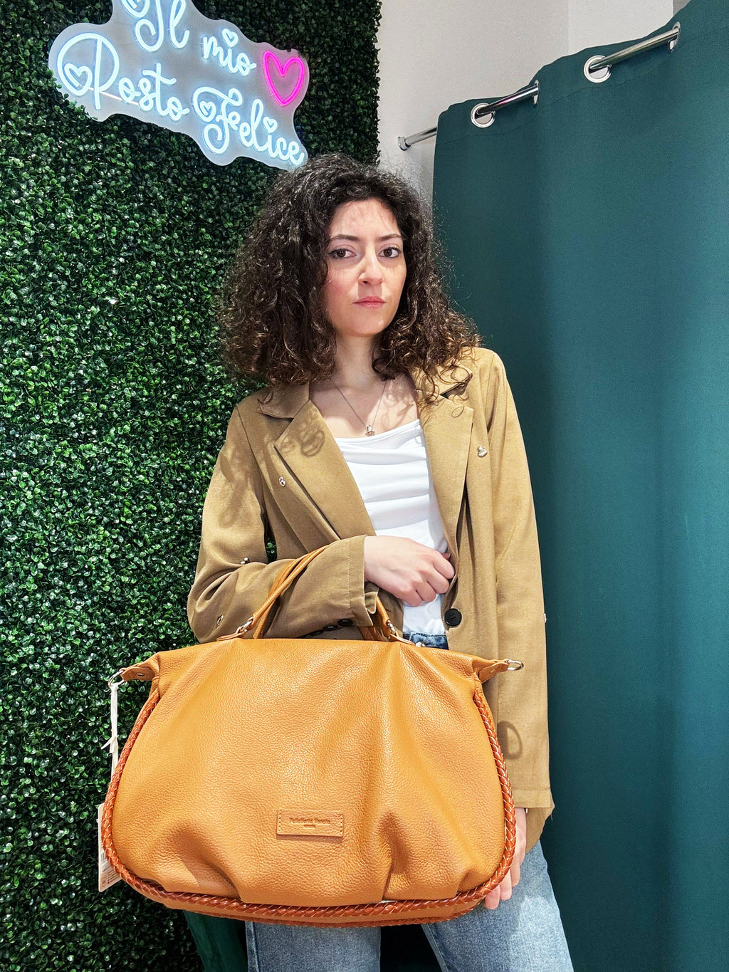 Borsa Bauletto grande Pelletteria Veneta Dama in vera pelle