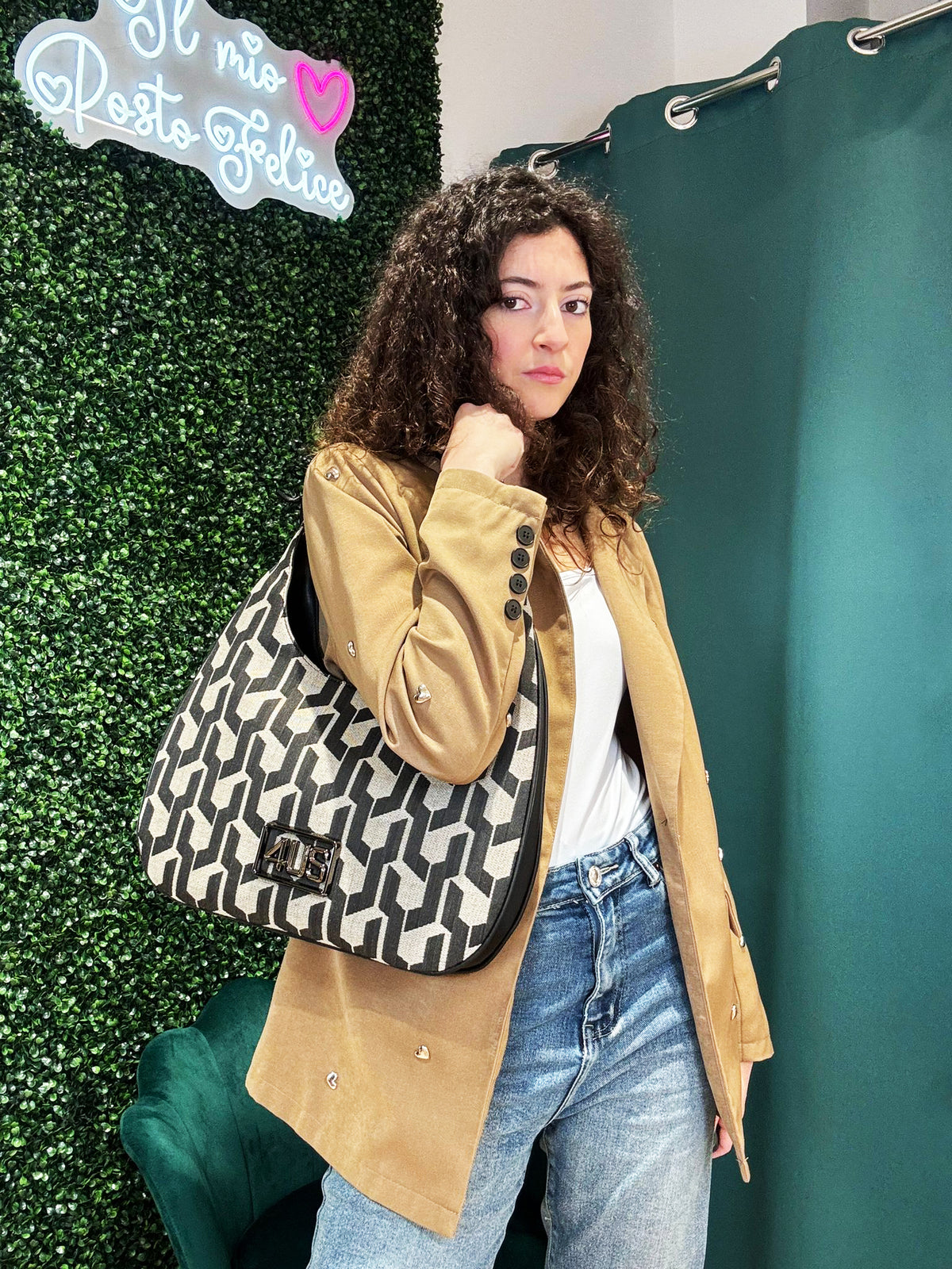 Borsa a spalla 4US Cesare Paciotti Tess Logato