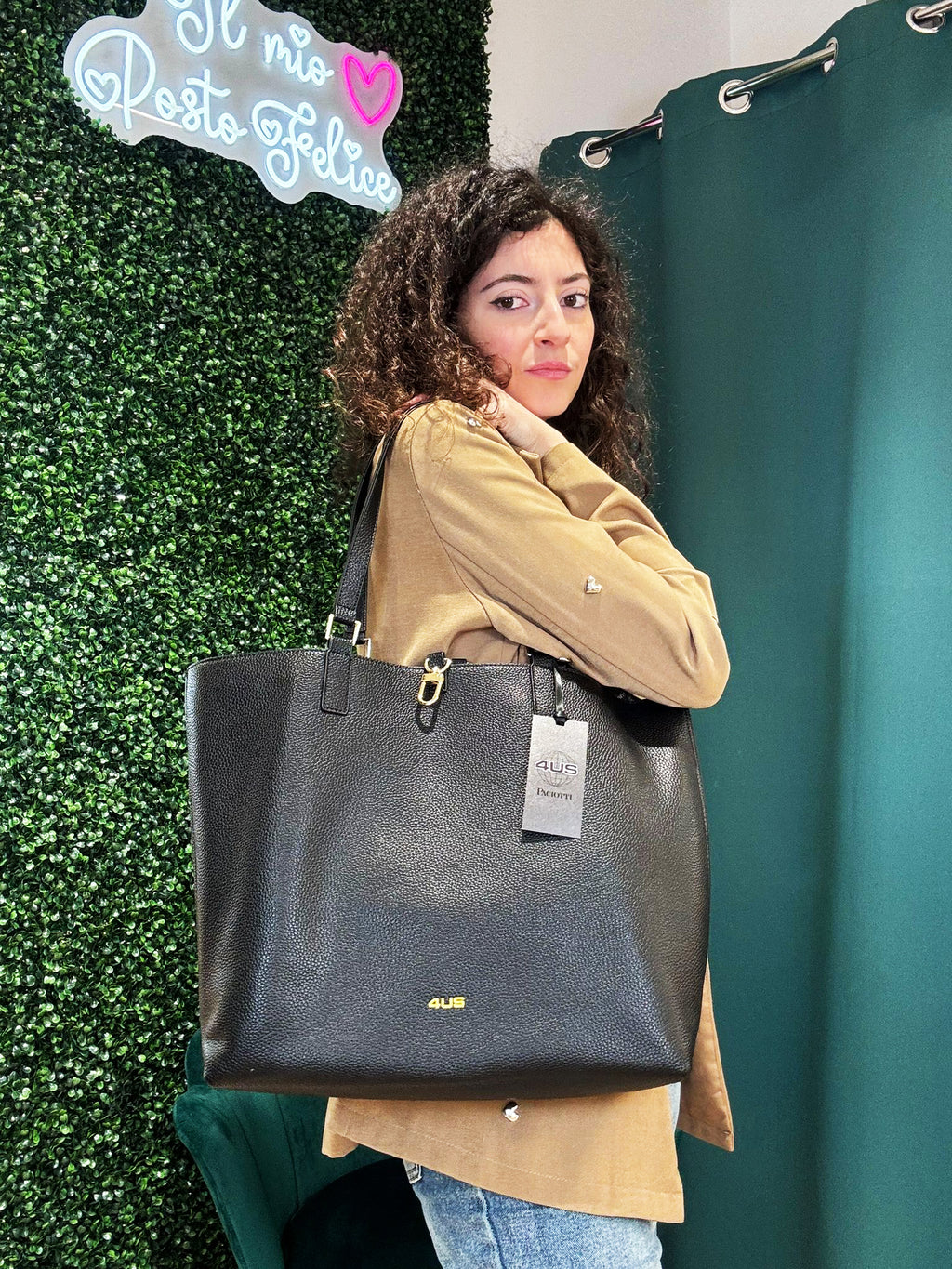 Borsa shopper 4US Cesare Paciotti Whitney Reversibile