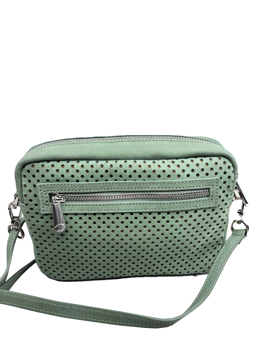 Borsa Tracolla piccola in pelle Nabuk forellata Pelletteria Veneta Forello in vera pelle