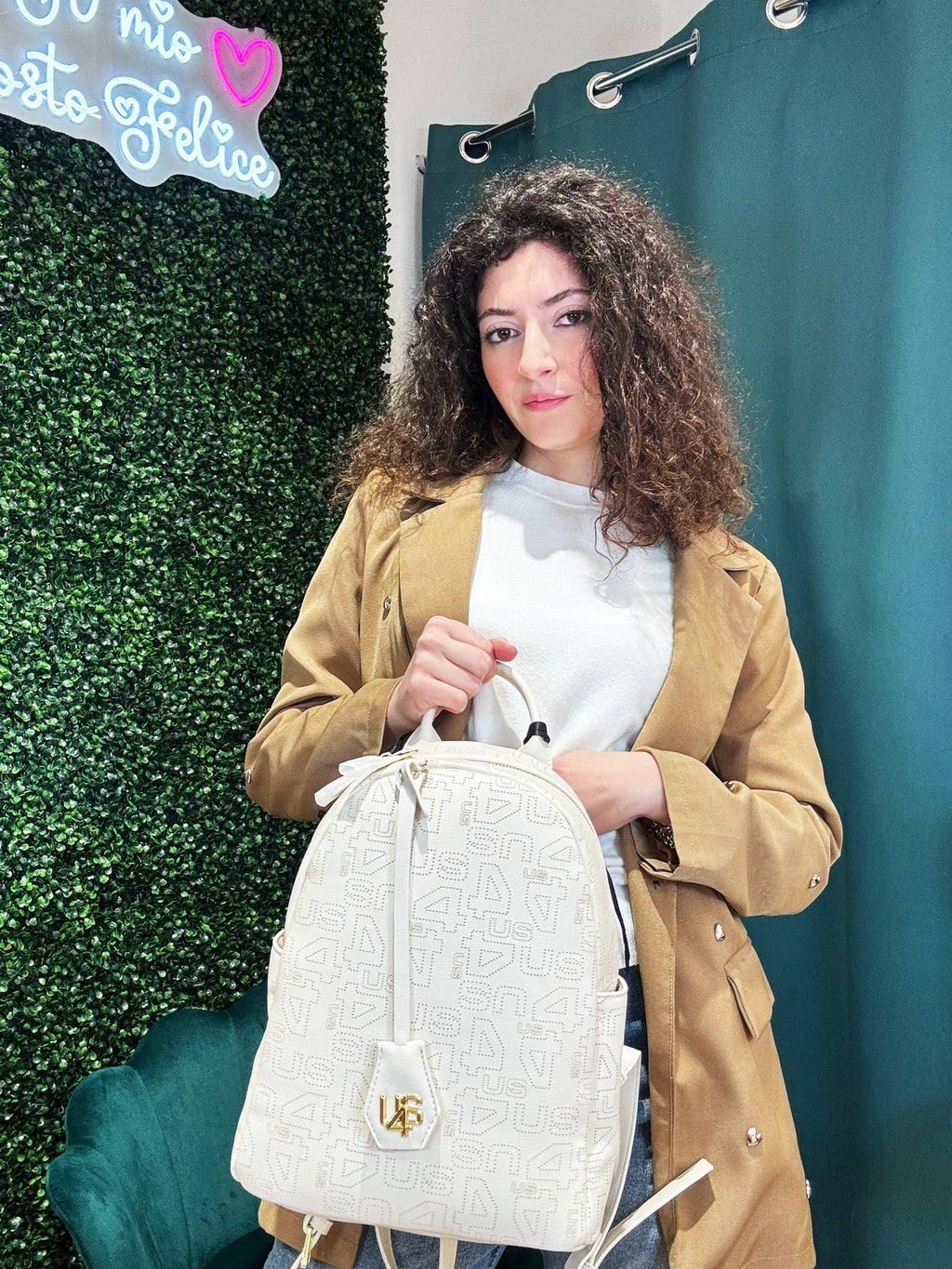 Zaino Donna 4US Cesare Paciotti Blair Logato Fori