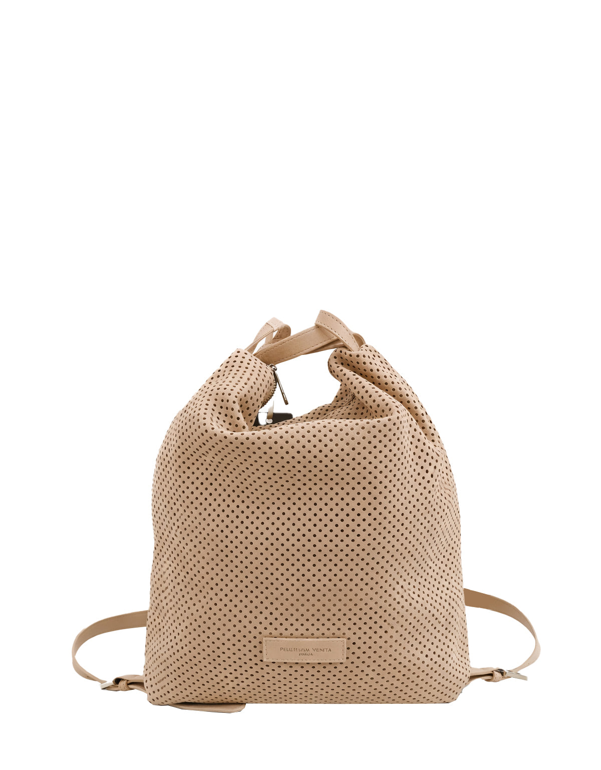 Borsa Zaino in pelle Nabuk forellata Pelletteria Veneta Forello in vera pelle