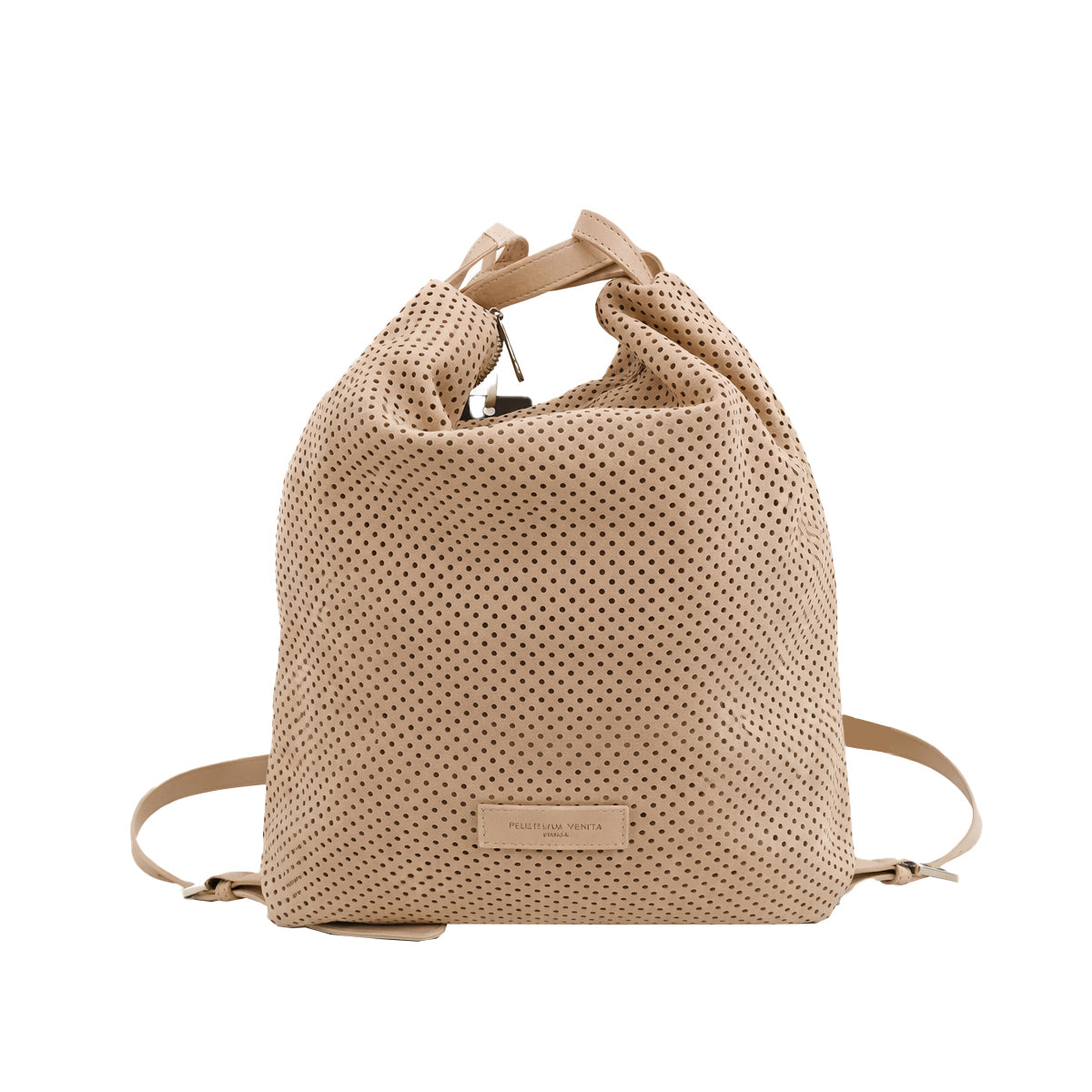 Borsa Zaino in pelle Nabuk forellata Pelletteria Veneta Forello in vera pelle