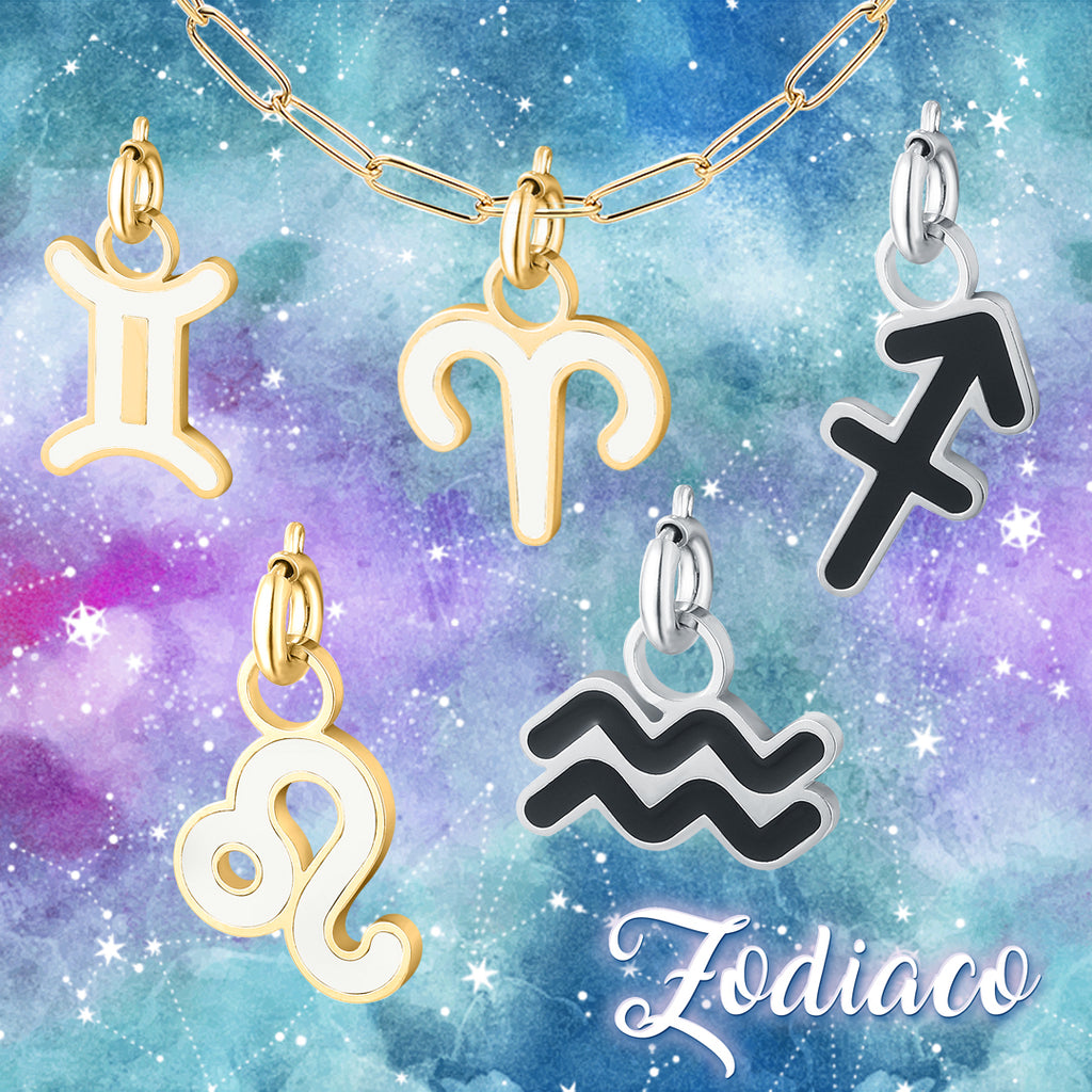 Charm Segno Zodiacale Gemelli in acciaio inox Zodiaco - Brand Gioielli
