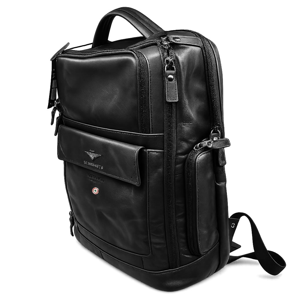 Zaino Porta PC Aeronautica Militare AM305 Vintage in Vera Pelle