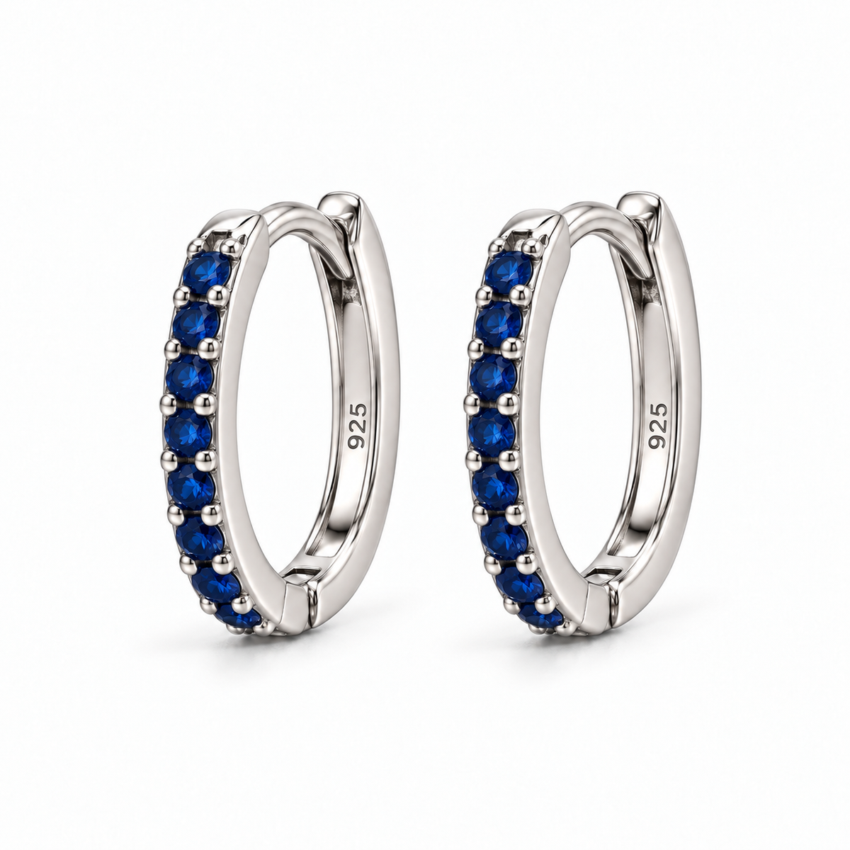 Orecchini a Cerchio con strass in Argento 925
