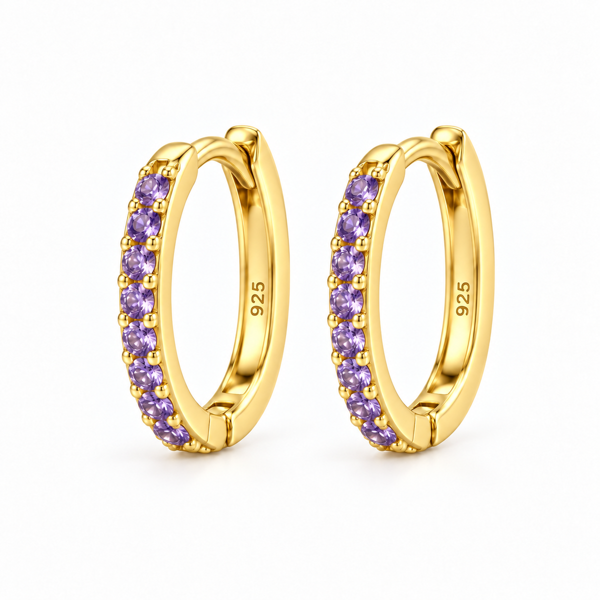 Orecchini a Cerchio con strass in Argento 925