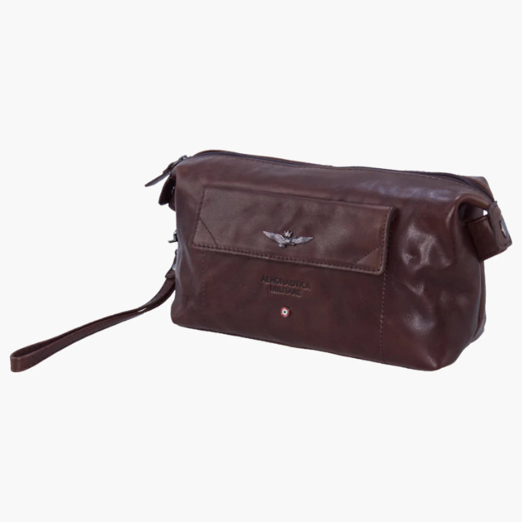 Necessaire Pochette in Vera pelle Vintage - Aeronautica Militare