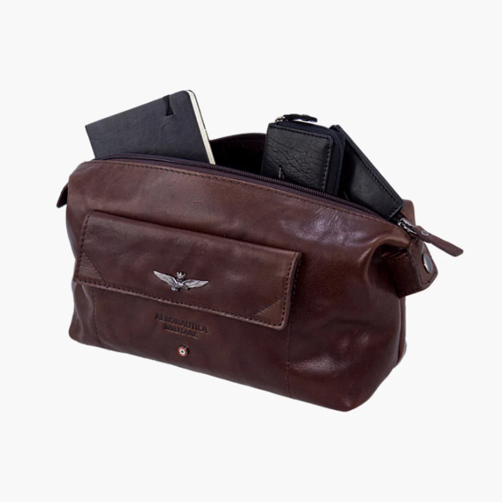 Necessaire Pochette in Vera pelle Vintage - Aeronautica Militare