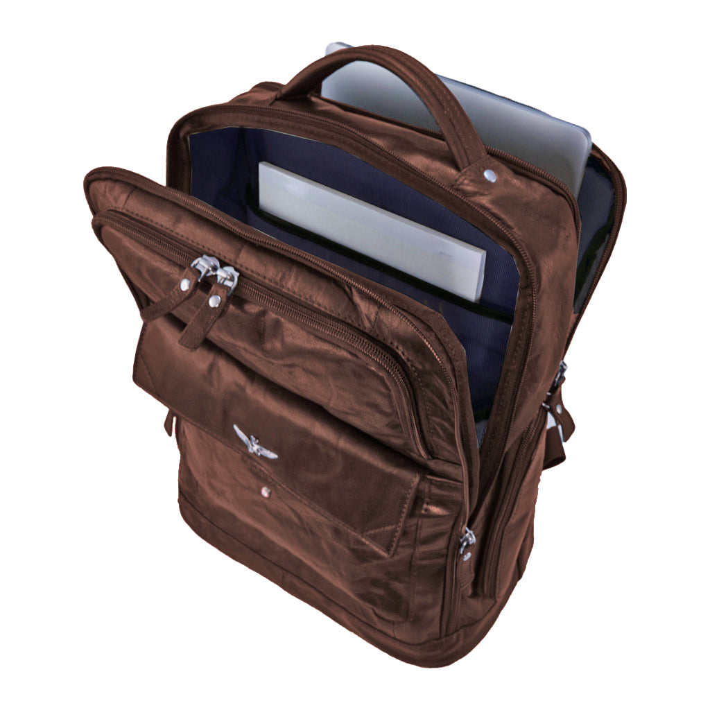 Zaino Porta PC Aeronautica Militare AM305 Vintage in Vera Pelle