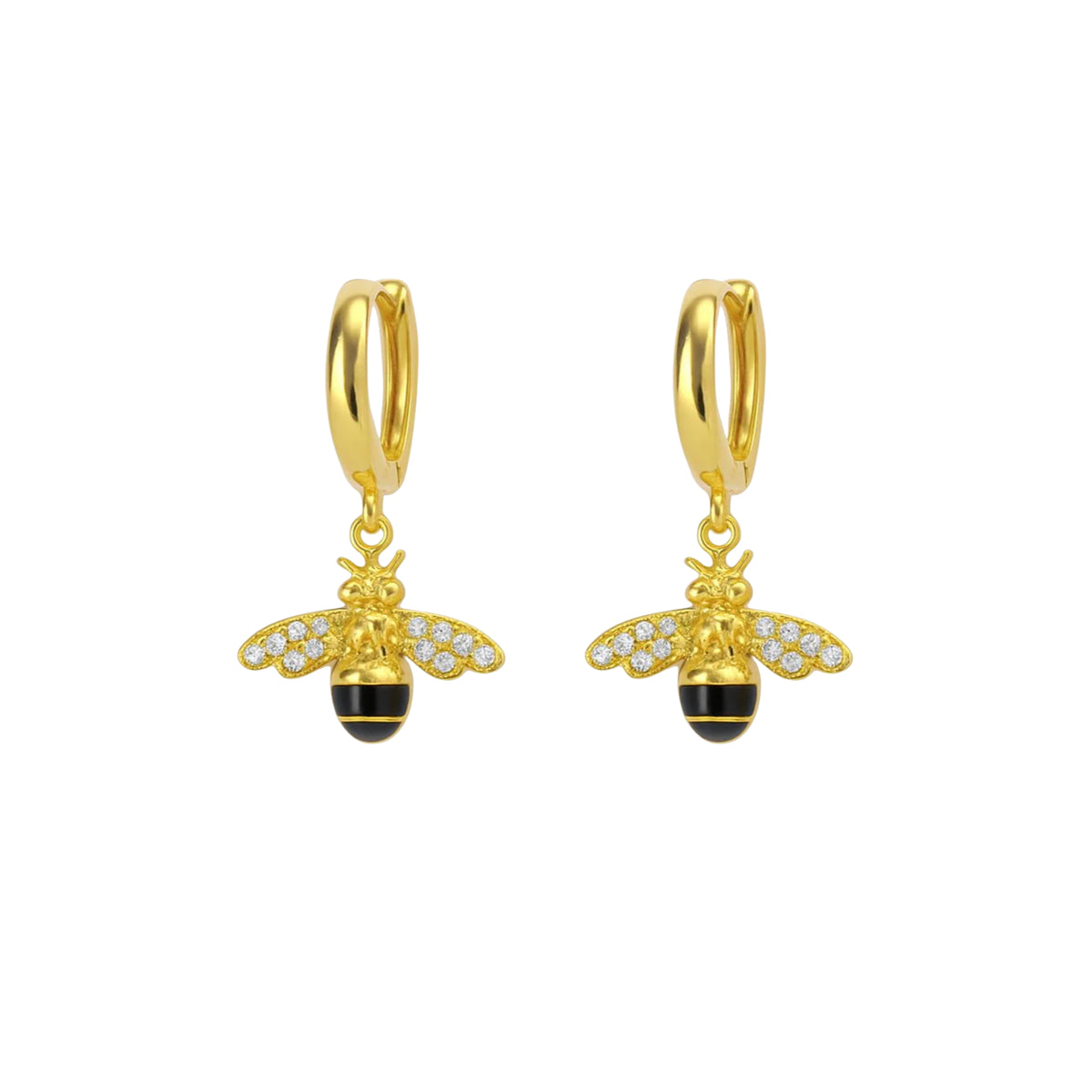 Coppia di Orecchini Ape in Argento 925 - Les Folies