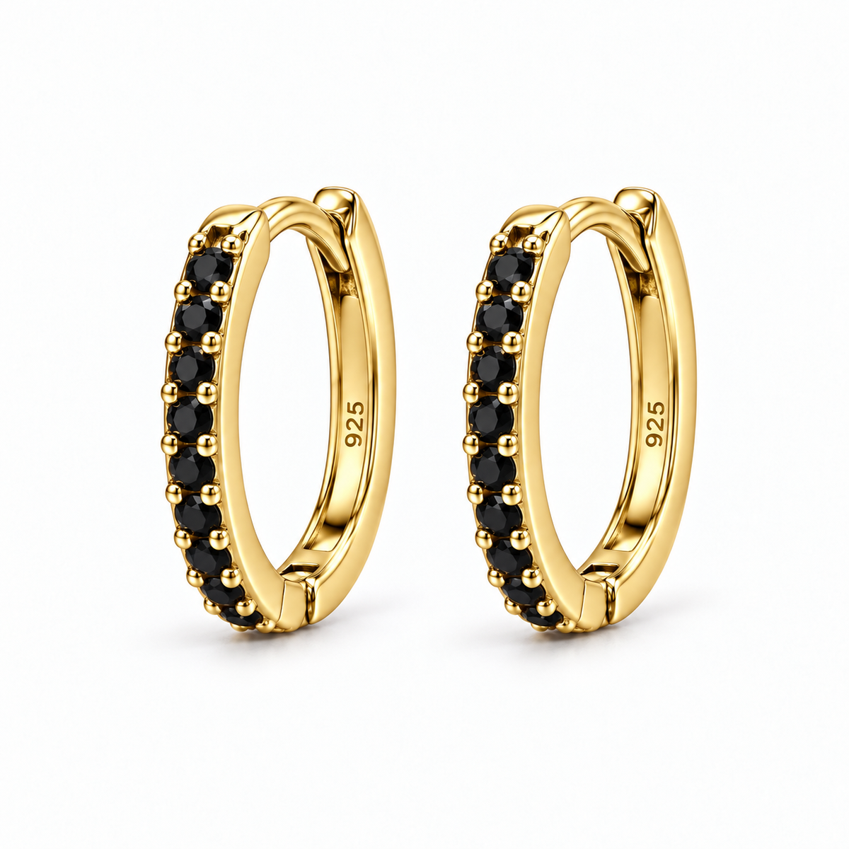 Orecchini a Cerchio con strass in Argento 925
