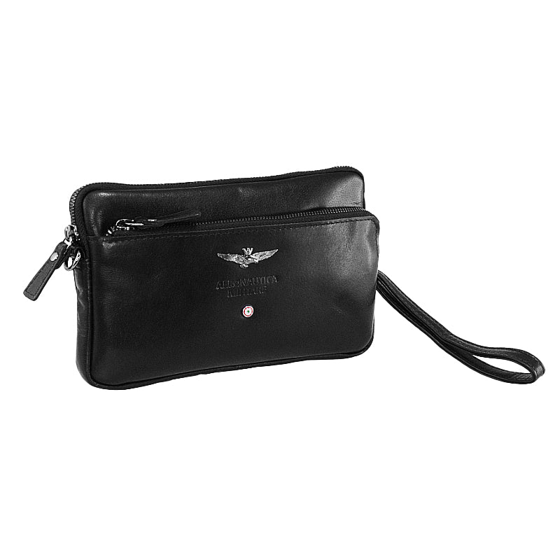Pochette/Tracolla Aeronautica Militare AM356 Vintage in Vera pelle