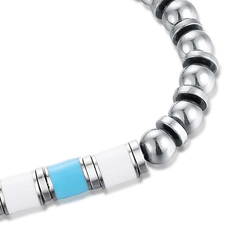 Bracciale Napoli o Lazio biancoceleste Uomo e Bambino in acciaio inox - Brand Gioielli