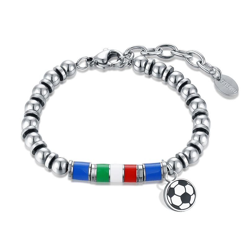 Charm Pallone da Calcio ciondolo in acciaio inox - Brand Gioielli