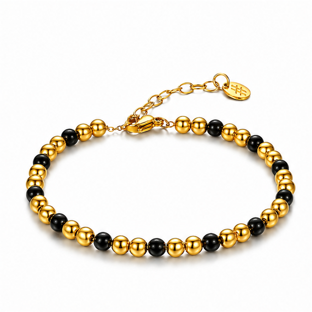 Bracciale Bracciale Sfere Piccole 4mm in acciaio inox Basi - Brand Gioielli