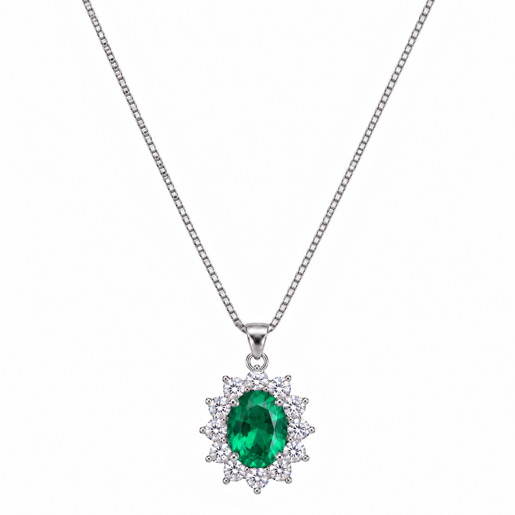 Collana Royale Ovale 14x16 mm in Argento 925 Rodiato