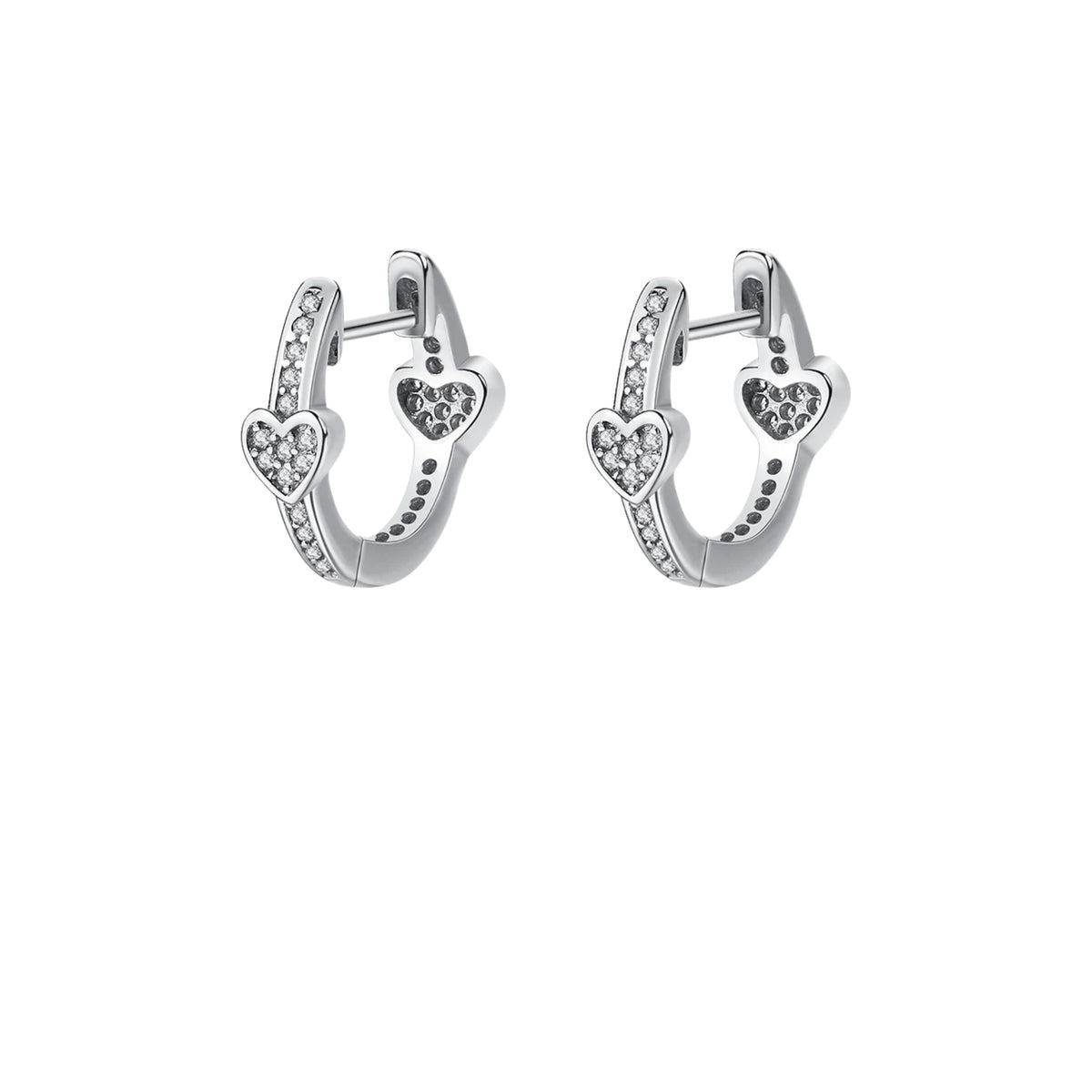 Coppia di Orecchini Cuore in Argento 925 - Les Folies