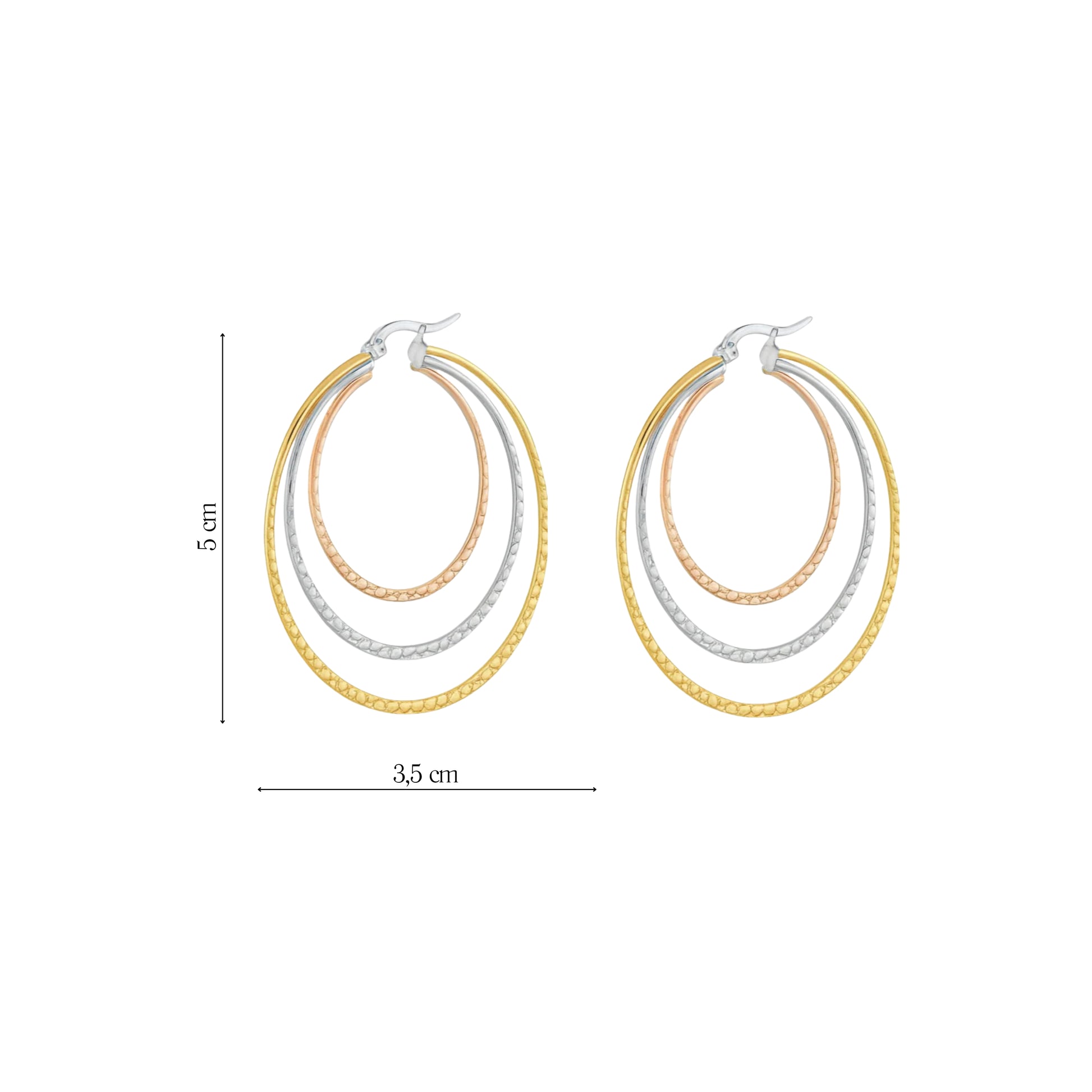 Coppia Di Orecchini_AcciaioInox "TRIS"