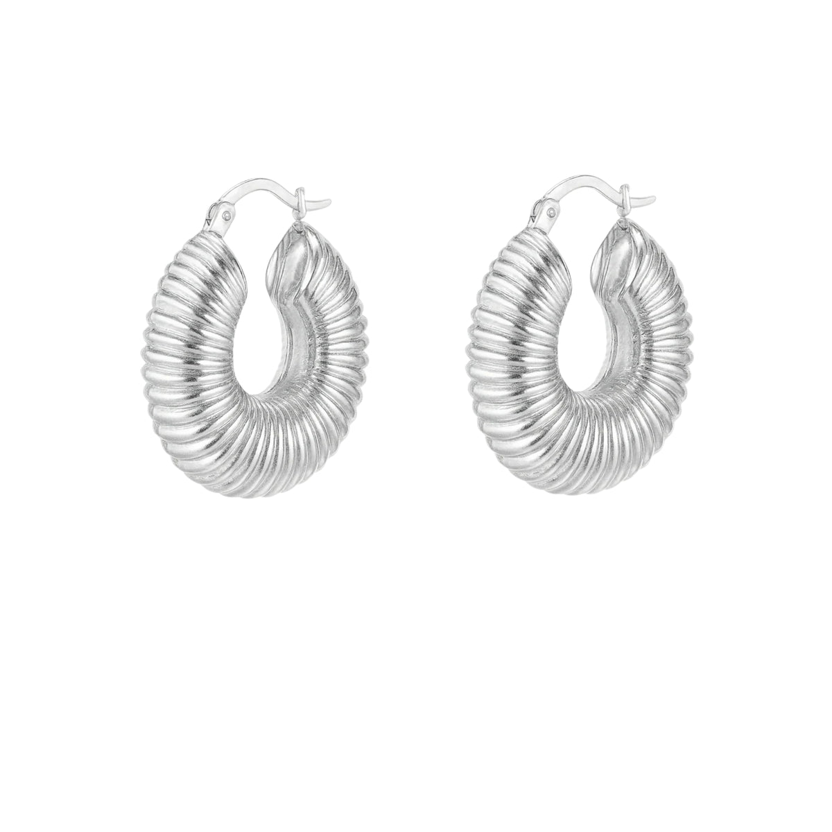 Coppia di Orecchini Cerchio Snake in Acciaio Inox - Les Folies