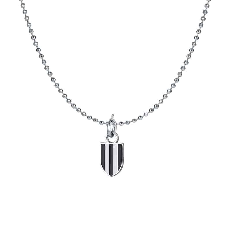 Charm Juventus bianconero ciondolo in acciaio inox - Brand Gioielli
