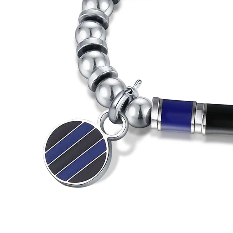 Charm Inter neroazzurro ciondolo in acciaio inox - Brand Gioielli