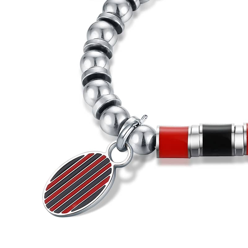 Charm Milan rossonero ciondolo in acciaio inox - Brand Gioielli