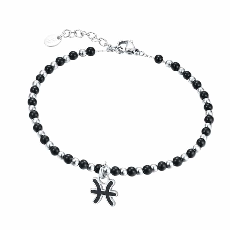 Charm Segno Zodiacale Pesci in acciaio inox Zodiaco - Brand Gioielli