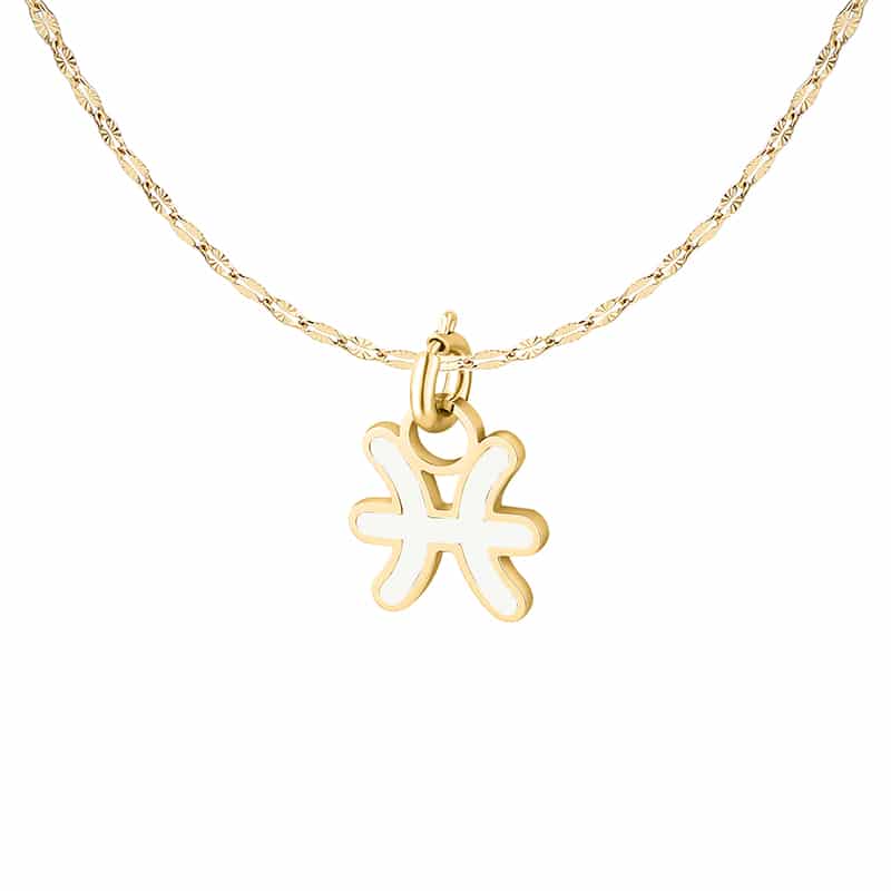 Charm Segno Zodiacale Pesci in acciaio inox Zodiaco - Brand Gioielli