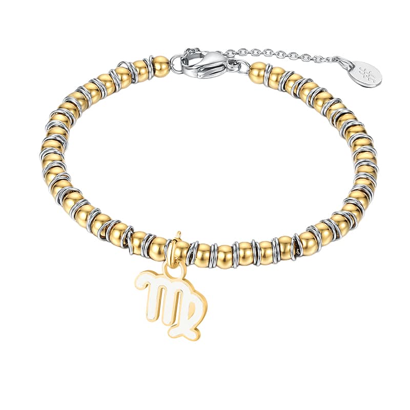 Charm Segno Zodiacale Vergine in acciaio inox Zodiaco - Brand Gioielli