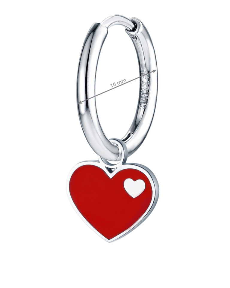 Charm Cuore smalto rosso Grande