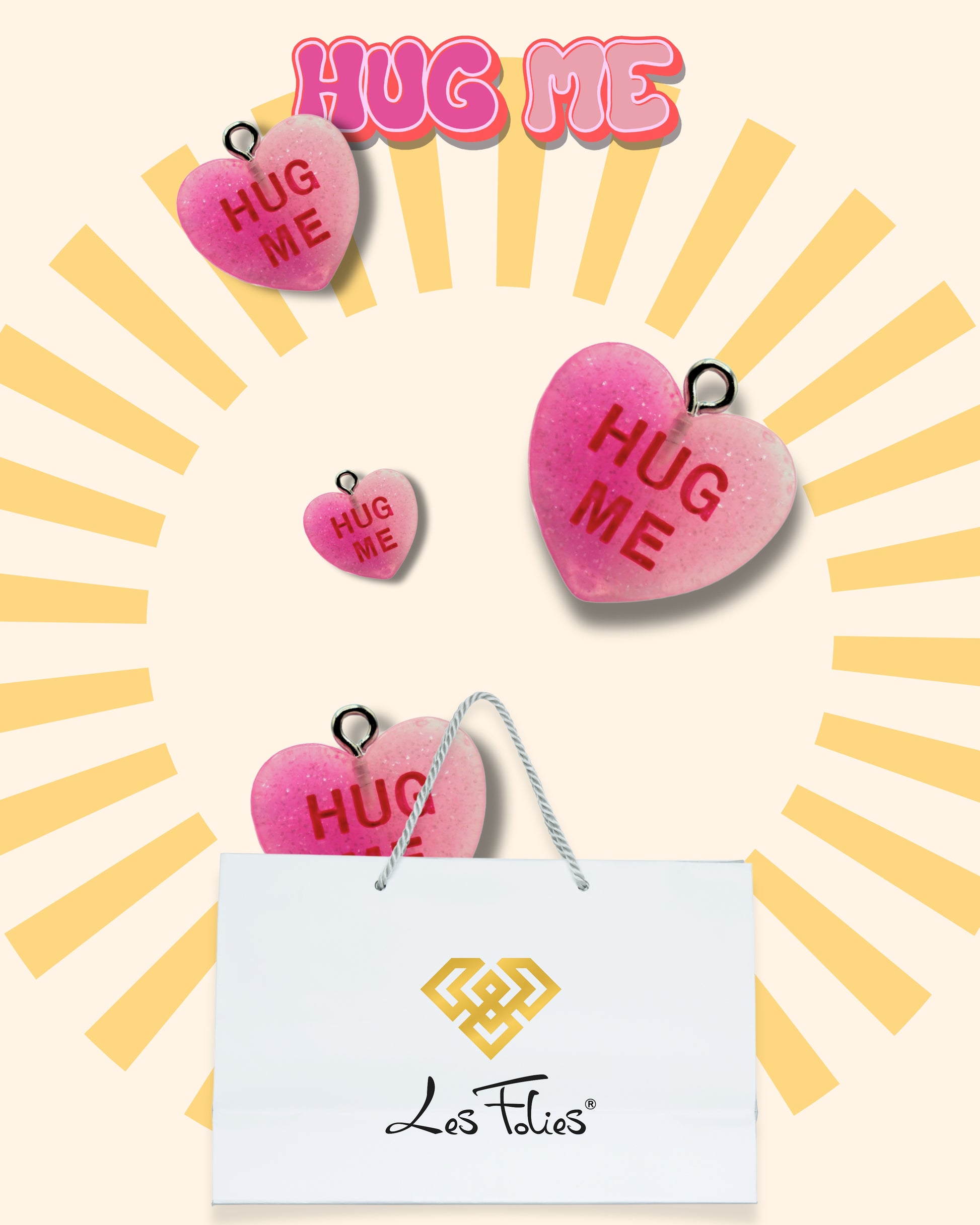 Charm Cuore "HUG ME"