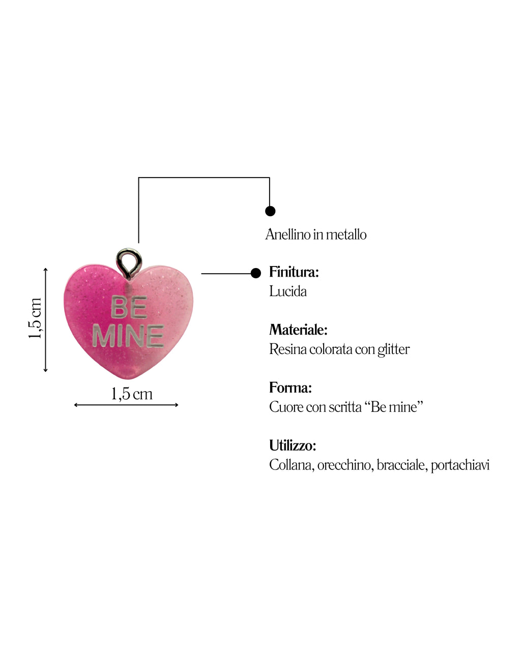 Charm Cuore "BE MINE"