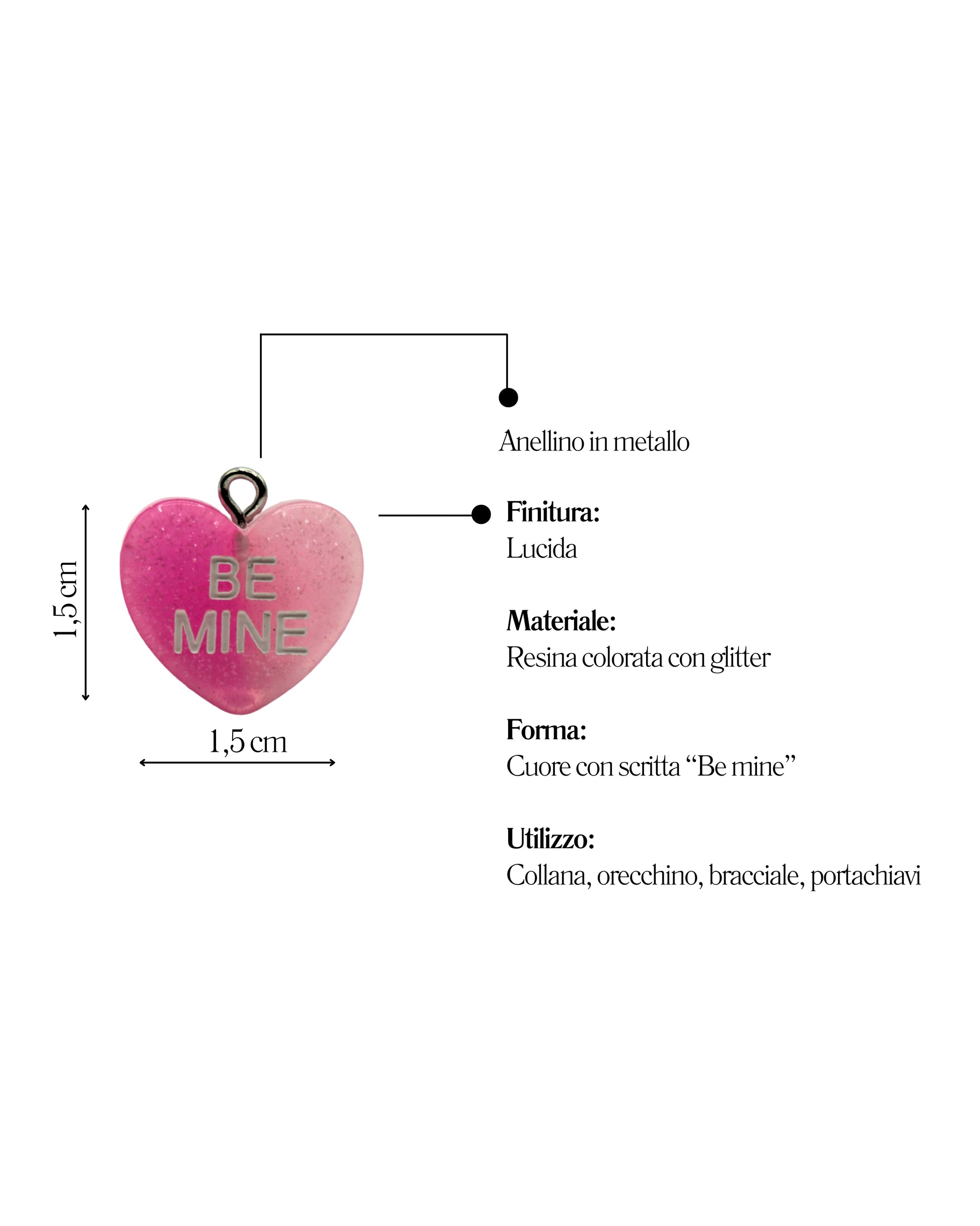 Charm Cuore "BE MINE"