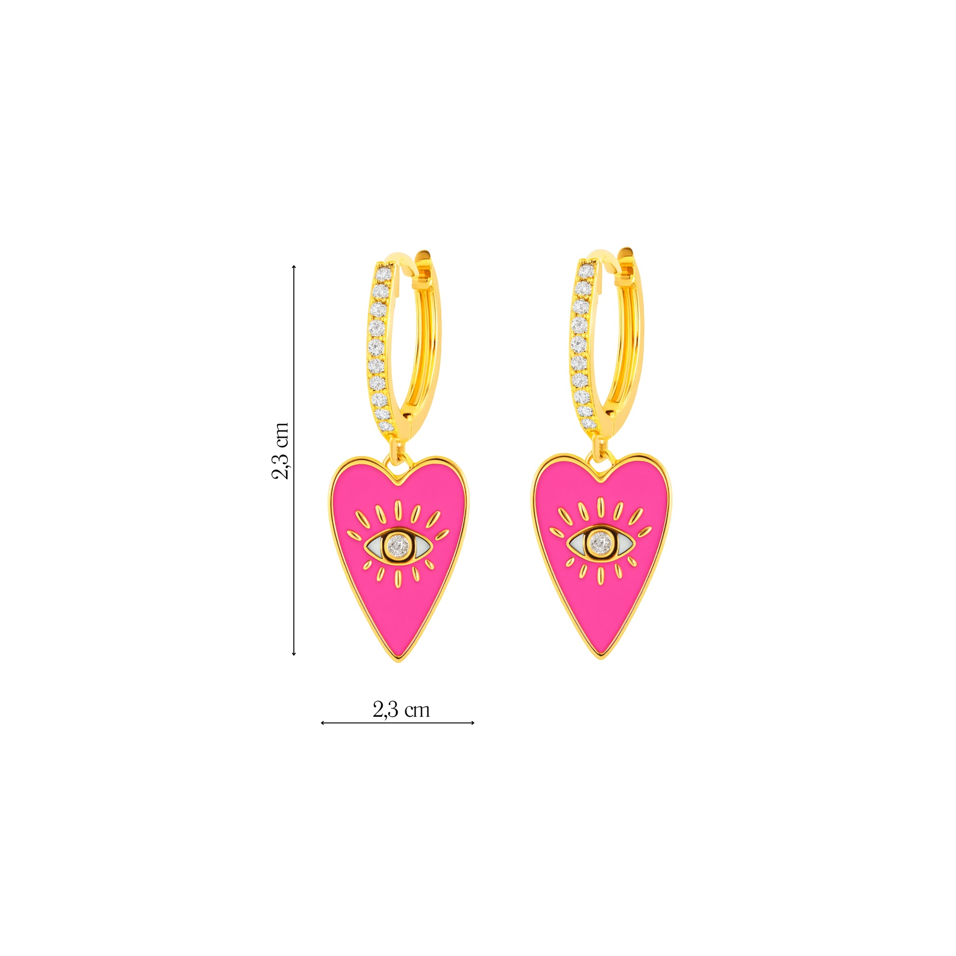 Coppia Di Orecchini_Argento 925 "CUORE OCCHIO"
