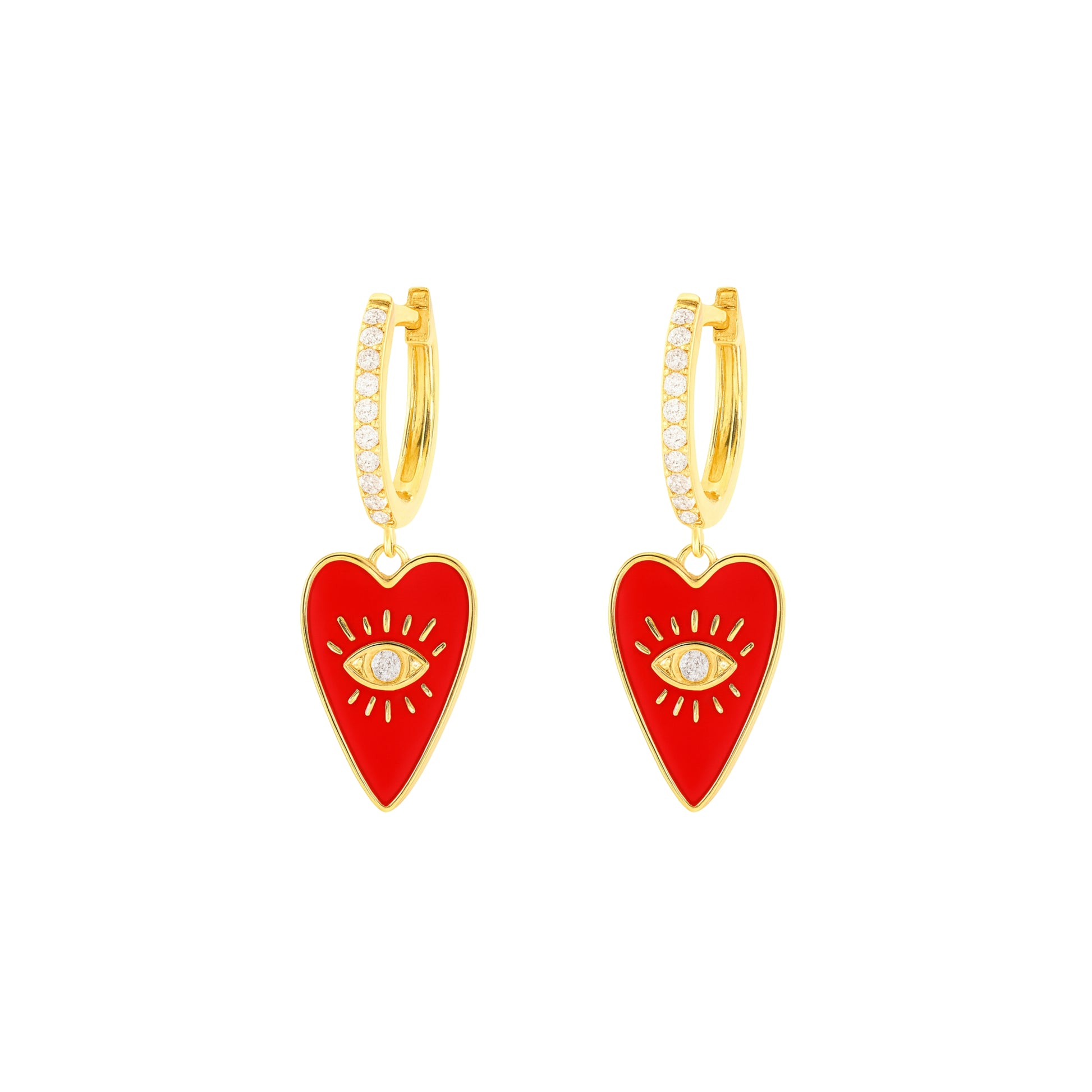Coppia Di Orecchini_Argento 925 "CUORE OCCHIO"
