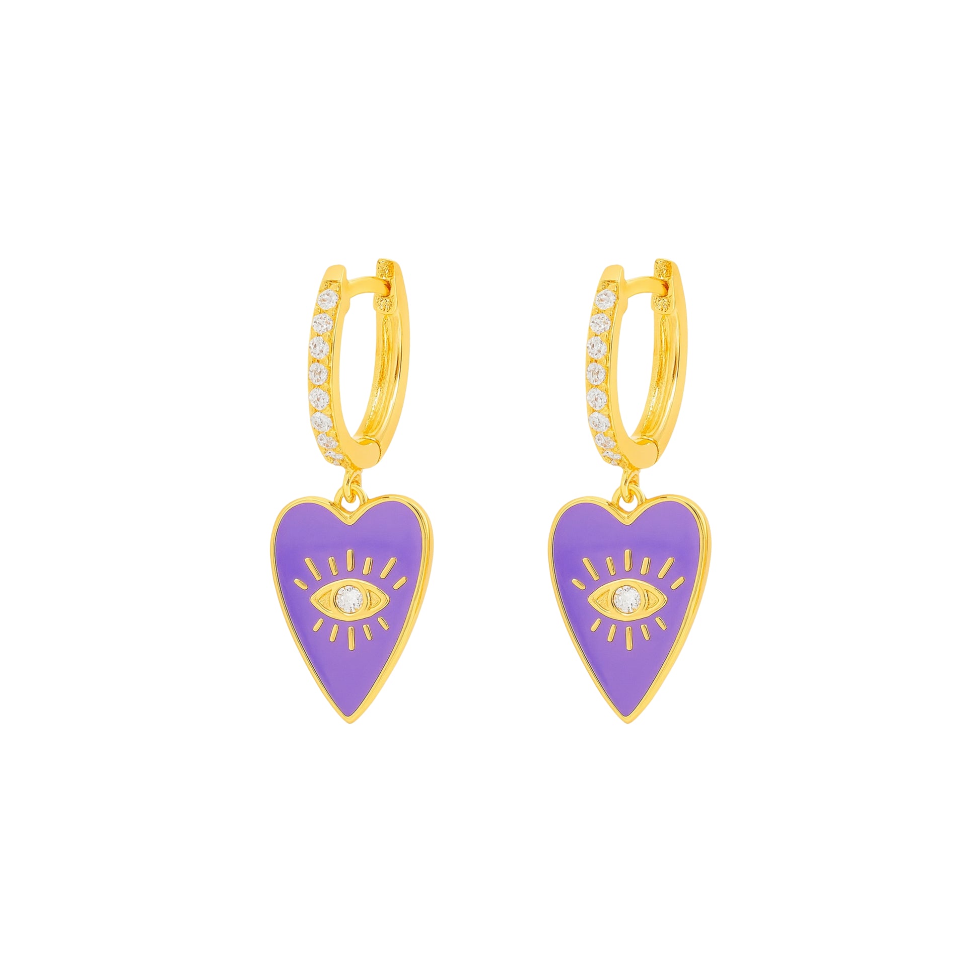 Coppia Di Orecchini_Argento 925 "CUORE OCCHIO"
