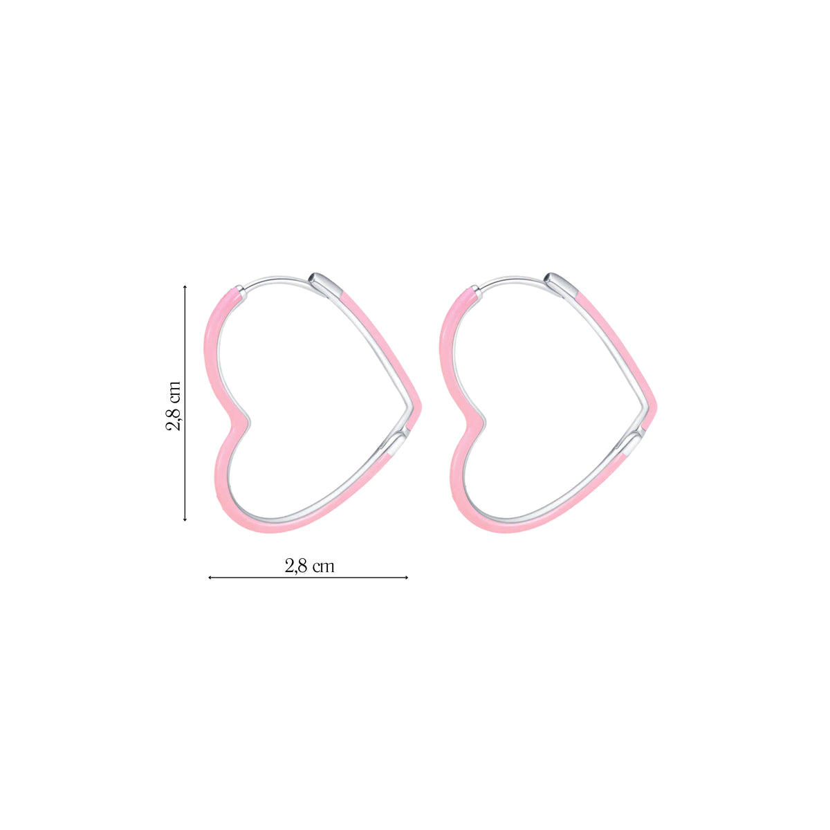Coppia di Orecchini Cuore in Argento 925 - Les Folies
