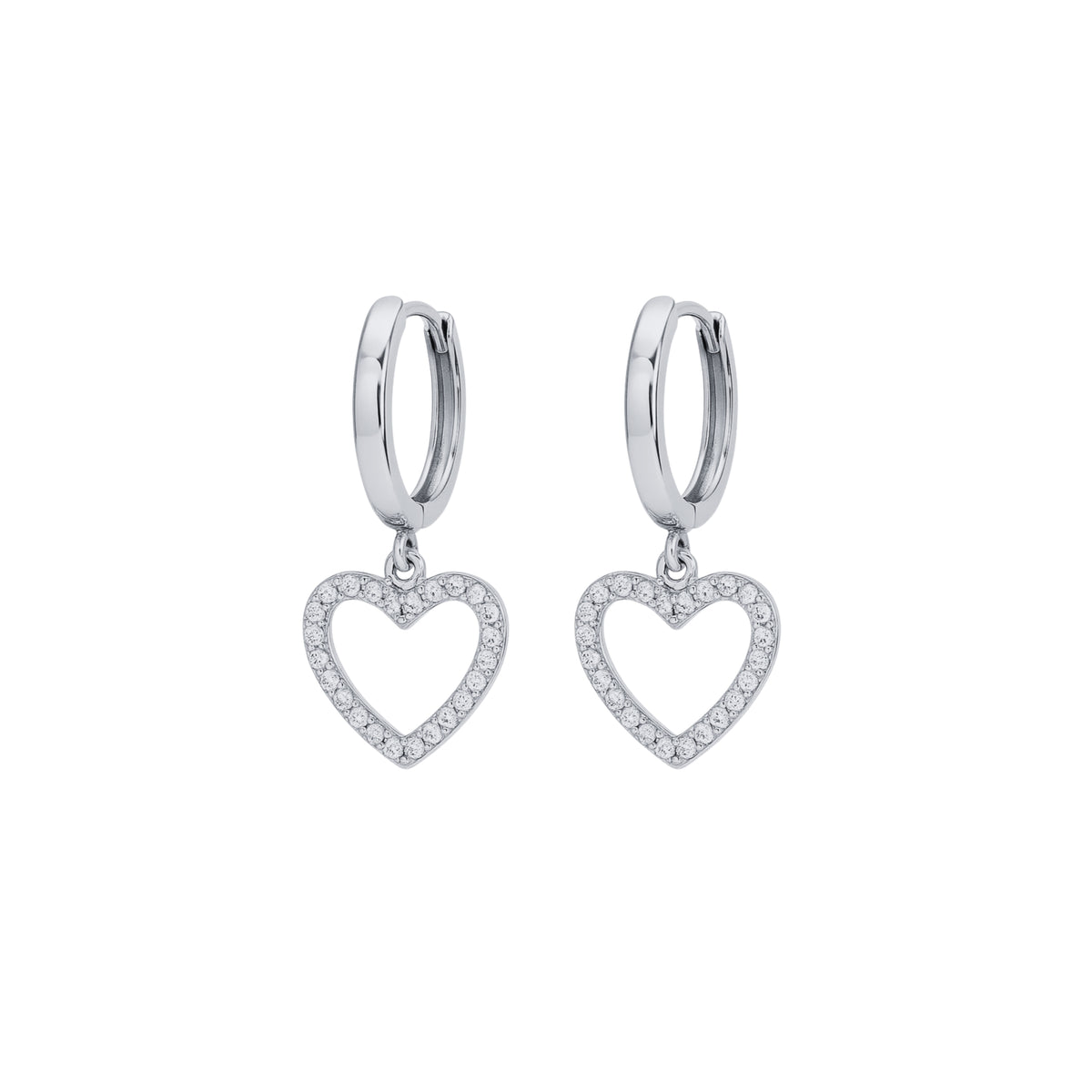 Coppia di Orecchini Cuore in Argento 925 - Les Folies