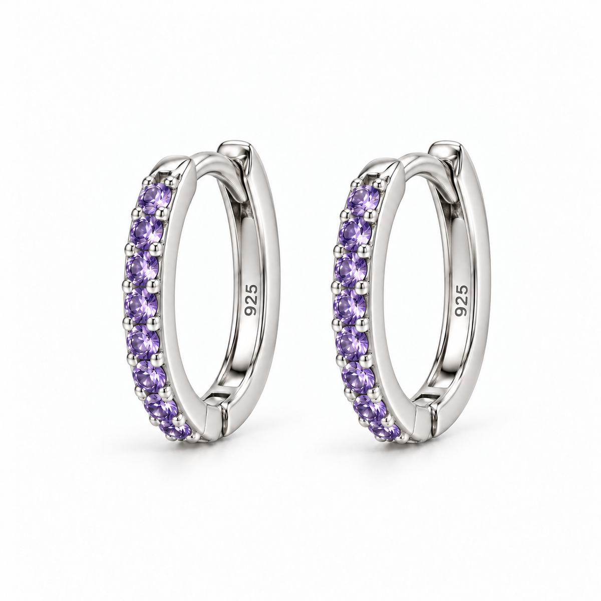 Orecchini a Cerchio con strass in Argento 925